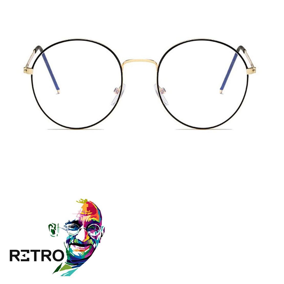 Gafas Óptica Descanso RETRO® Mahatma Gandhi Gold Lite Marcos Original Luz Azul AntiBlue HD